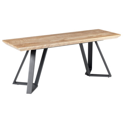 Beliani Industrial Bench UPTON Light Brown