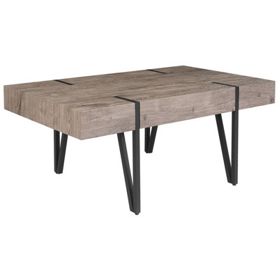 Beliani Industrial Coffee Table Dark Wood ADENA