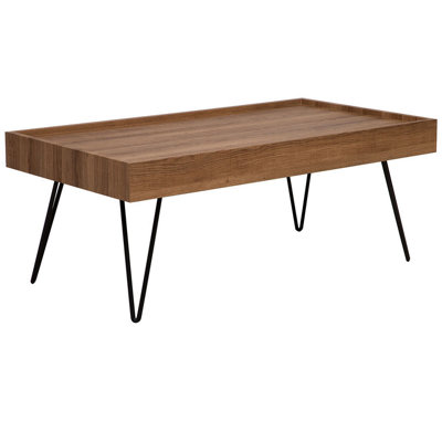 Beliani Industrial Coffee Table Dark Wood WELTON