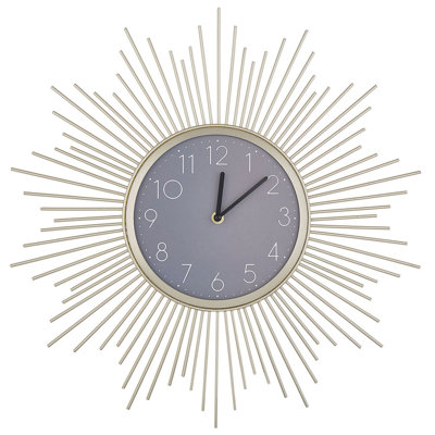 Beliani Industrial Wall Clock SOLURA Iron Gold