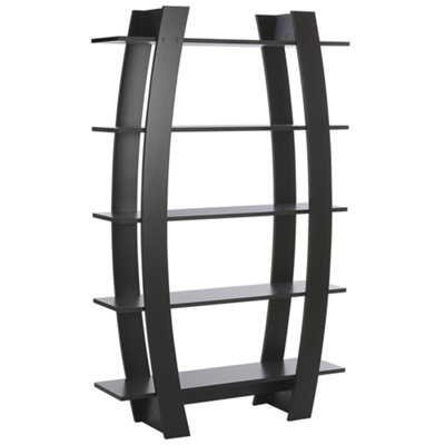 Beliani Modern 5 Tier Bookcase Black KENER