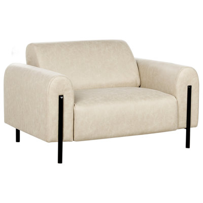 Beliani Modern Armchair Beige ASKIM