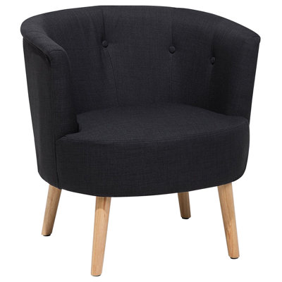 Beliani Modern Armchair Black ODENZEN