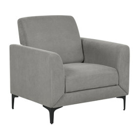 Beliani Modern Armchair Grey FENES