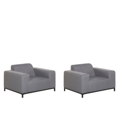 Beliani Modern Armchair Grey ROVIGO