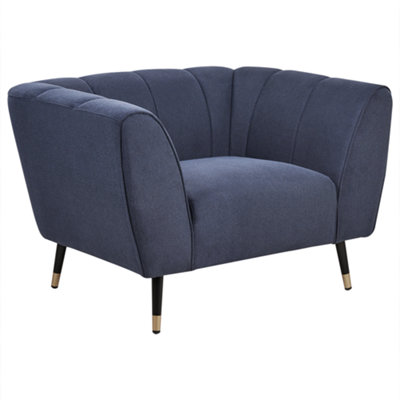 Beliani Modern Armchair ORSTA Dark Blue