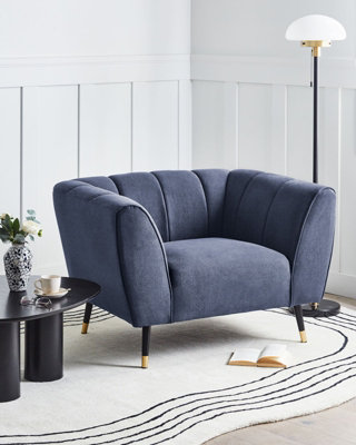 Beliani Modern Armchair ORSTA Dark Blue