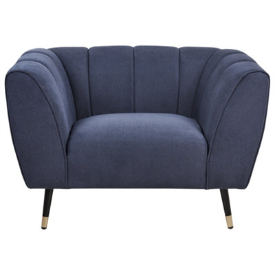 Beliani Modern Armchair ORSTA Dark Blue