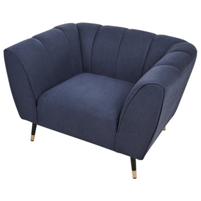 Beliani Modern Armchair ORSTA Dark Blue