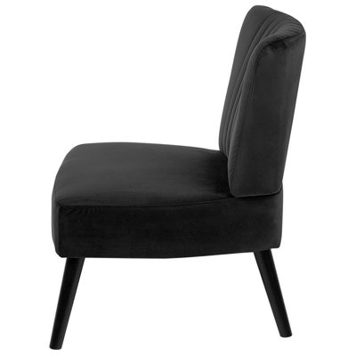 Beliani Modern Armchair VAASA Velvet Black