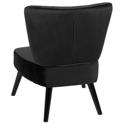 Beliani Modern Armchair VAASA Velvet Black