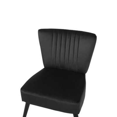 Beliani Modern Armchair VAASA Velvet Black