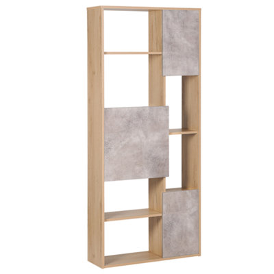 Beliani Modern Bookcase Light Wood GRADA