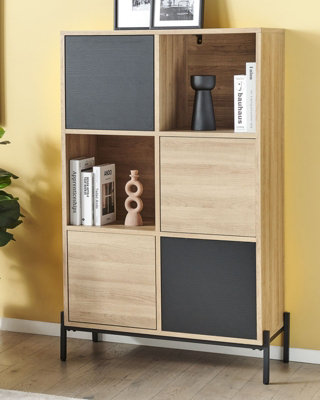 Beliani Modern Bookcase Light Wood MOINES