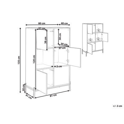 Beliani Modern Bookcase Light Wood MOINES