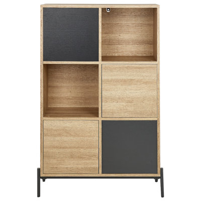 Beliani Modern Bookcase Light Wood MOINES