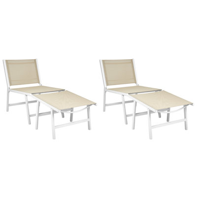 Beliani Modern Garden Chair MARCEDDI Beige