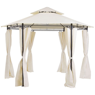 Beliani Modern Gazebo Beige PORTEL