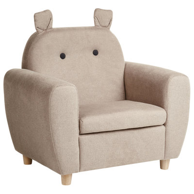 Beliani Modern Kids Armchair Taupe MARIBO