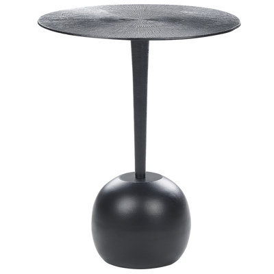 Beliani Modern Metal Side Table Black EUCLA