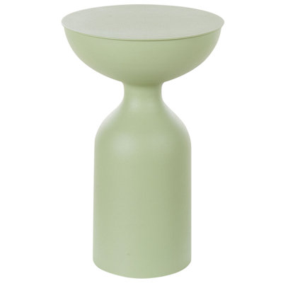 Beliani Modern Metal Side Table Green COTA