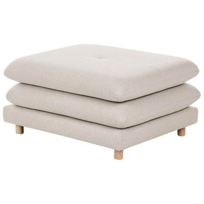 Beliani Modern Ottoman HEDEN Fabric Beige