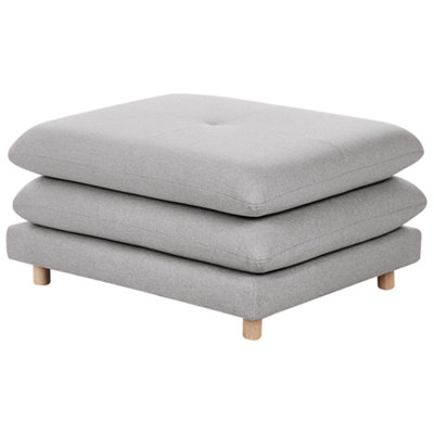 Beliani Modern Ottoman HEDEN Fabric Grey