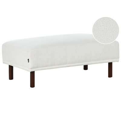 Beliani Modern Ottoman HOLT Boucle White