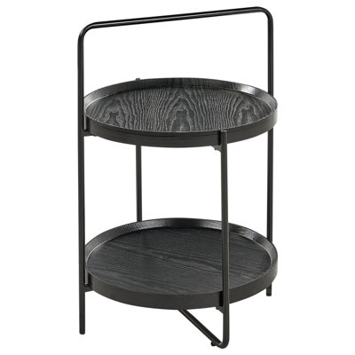 Beliani Modern Side Table Black EVART