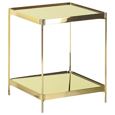 Beliani Modern Side Table Gold ALSEA Small