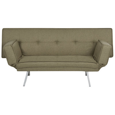 Beliani Modern Sofa Bed BRISTOL Olive Green