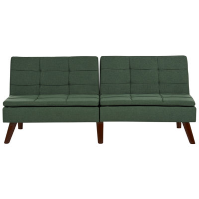 Beliani Modern Sofa Bed RONNE Dark Green