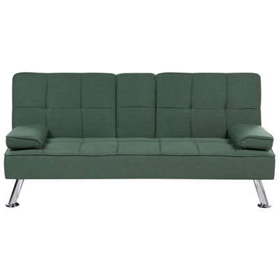 Beliani Modern Sofa Bed ROXEN Dark Green