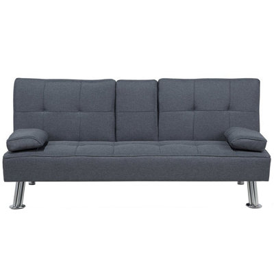 Beliani Modern Sofa Bed ROXEN Dark Grey