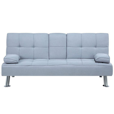 Beliani Modern Sofa Bed ROXEN Light Grey