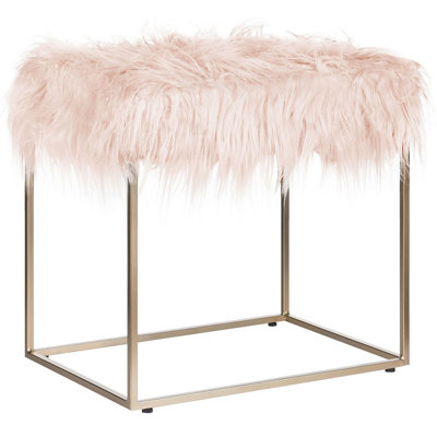 Beliani Modern Stool MANHATTAN Pink