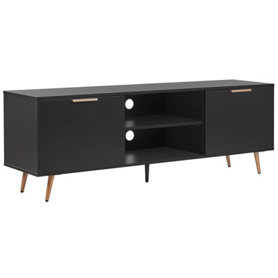 Beliani Modern TV Stand Black INDIO