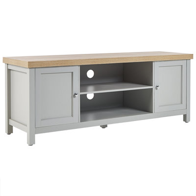 Beliani Modern TV Stand Grey HAMP