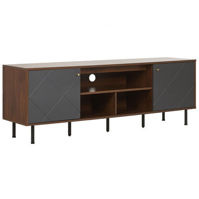 Beliani Modern TV Stand Grey PALMER