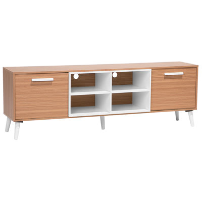 Beliani Modern TV Stand Light Wood ALLOA