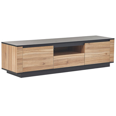 Beliani Modern TV Stand Light Wood BILLINGS