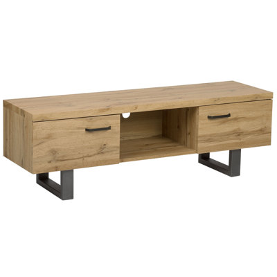 Beliani Modern TV Stand Light Wood TIMBER