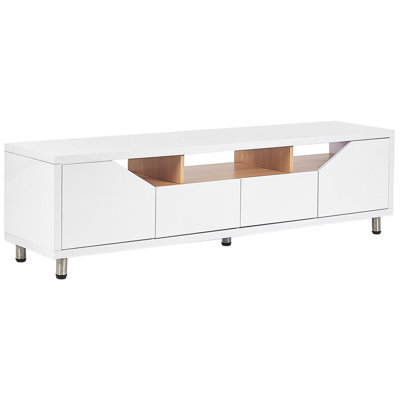 Beliani Modern TV Stand White CINCI