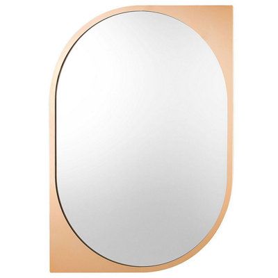 Beliani Modern Wall Mirror 90 cm Gold HIREL