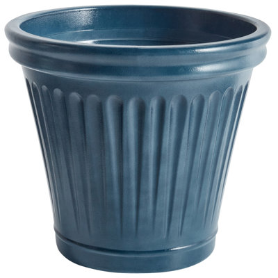 Beliani Plant Pot MAIZE 43 cm Blue