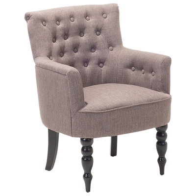 Beliani Retro Armchair ALESUND Fabric Taupe