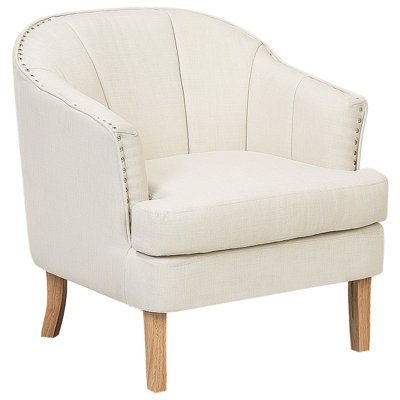 Beliani Retro Armchair Beige ELVERUM