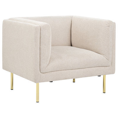 Beliani Retro Armchair Beige MOEN