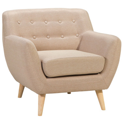 Beliani Retro Armchair Beige MOTALA