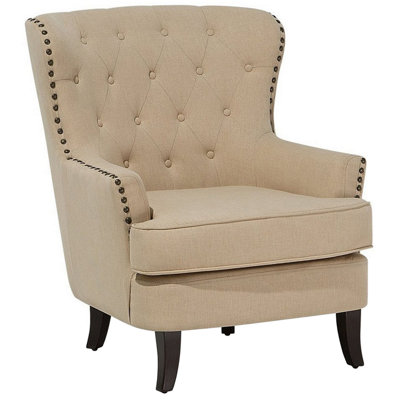 Beliani Retro Armchair Beige VIBORG